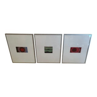 Framed Abstract Pastels by Thomas George -Set of 3 For Sale