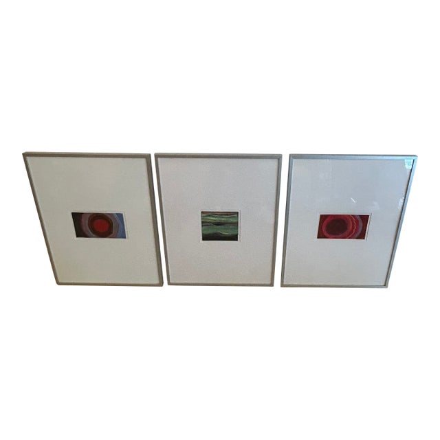 Framed Abstract Pastels by Thomas George -Set of 3 For Sale