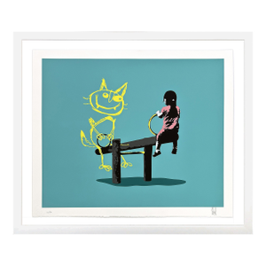 Eelus, See What I Saw (Green), Framed Hand Signed Screen Print, 2012