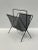 Mid-Century Modern Black Iron Magazine Rack For Sale - Image 9 of 9