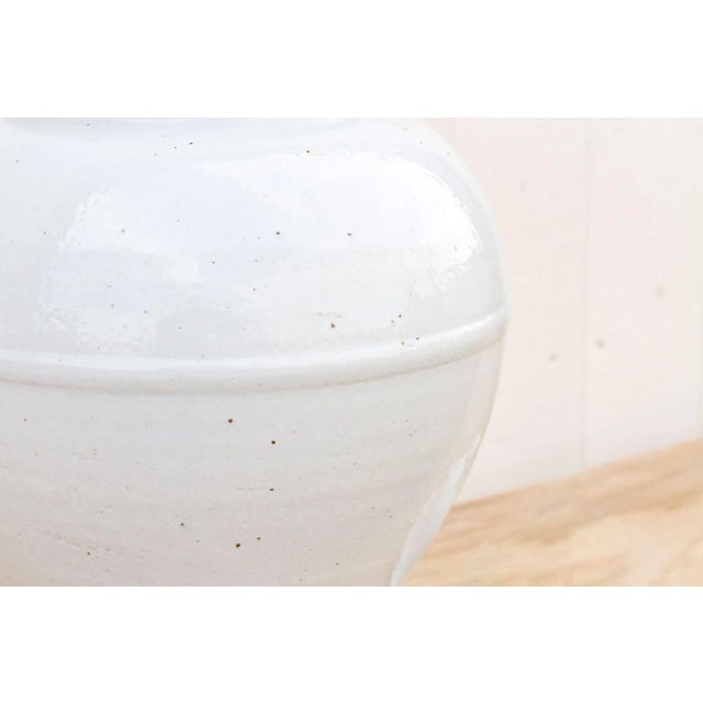 Tall Glazed White Baluster Jar For Sale - Image 4 of 8