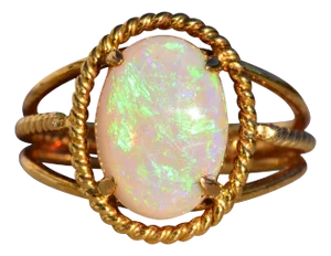 The 150th Avenue: Australian Opal Cocktail Ring in Yellow Gold