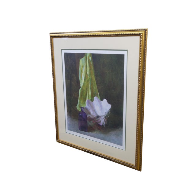 Realism Henrietta Wyeth Signed Silk Scarf Seashell Purple Bottle Still Life Serigraph For Sale - Image 3 of 10