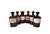 Vintage Brown Glass Bottles, 1920s, Set of 6 For Sale - Image 3 of 9