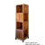 This is a simple clean rough raw wood cabinet. It has open display cube shelves on two corners. Dimensions: w20.5" x...