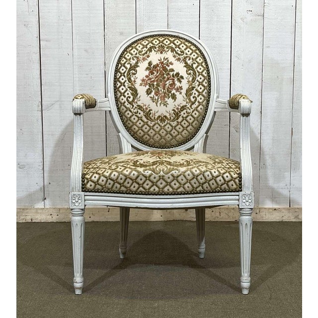 Louis XVI Cabriolet Armchair, 1970s For Sale - Image 9 of 13