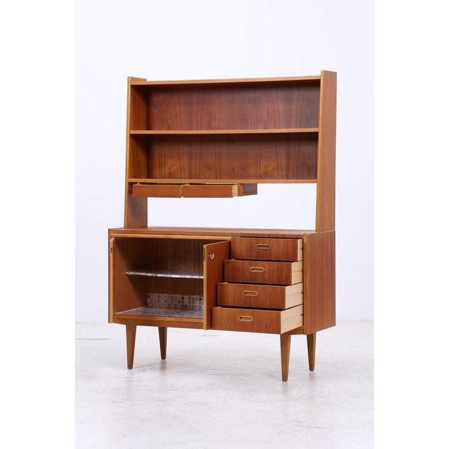 2000 - 2009 Mid-Century Teak Bookshelf with Drawers and Hutch For Sale - Image 5 of 17