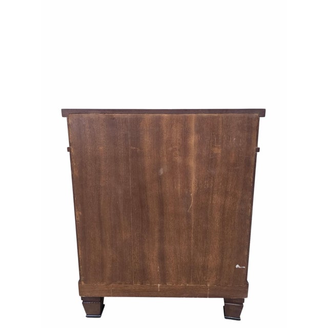 Hollywood Regency Neoclassical Empire Revival Mahogany Nightstand/End Table For Sale - Image 3 of 10