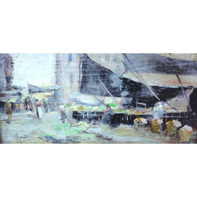 Impressionist "2 Mercato N. Porta", Original Oil Painting For Sale - Image 3 of 4