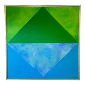 1967 Original Hard Edge Painting by Deborah Zurit