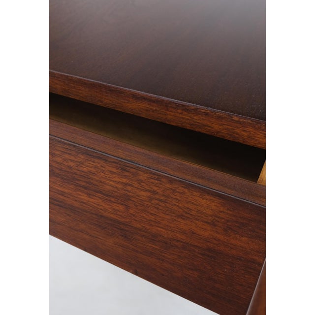 Knoll Risom One Drawer Oiled Walnut Tapered Legs End Side Table Stand Decor Mint For Sale - Image 10 of 16