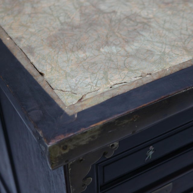 Chinese Hardwood Wedding Cabinet with Mirrors & Mother of Pearl Inlay, 19thC For Sale - Image 12 of 12