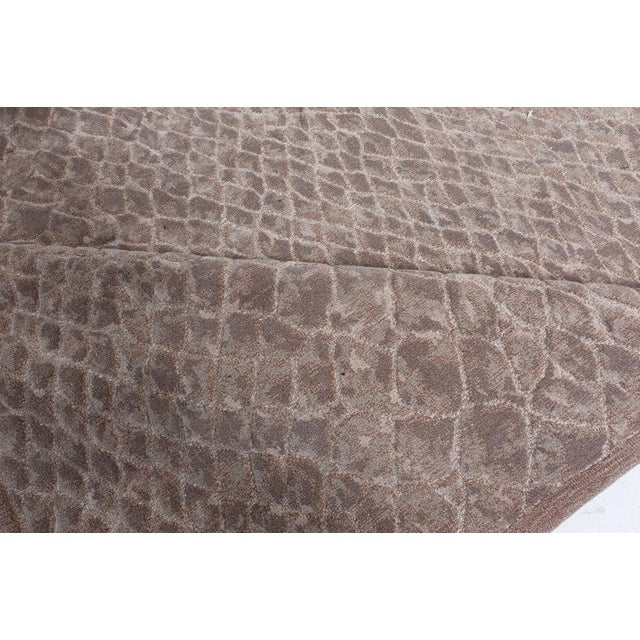 Contemporary snake skin design handmade wool rug by Doris Leslie Blau. Size: 12.0" × 22.0" (365 × 670 cm). The rug is...