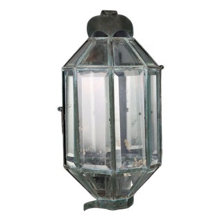 Italian Wall Lamp in Metal and Glass For Sale