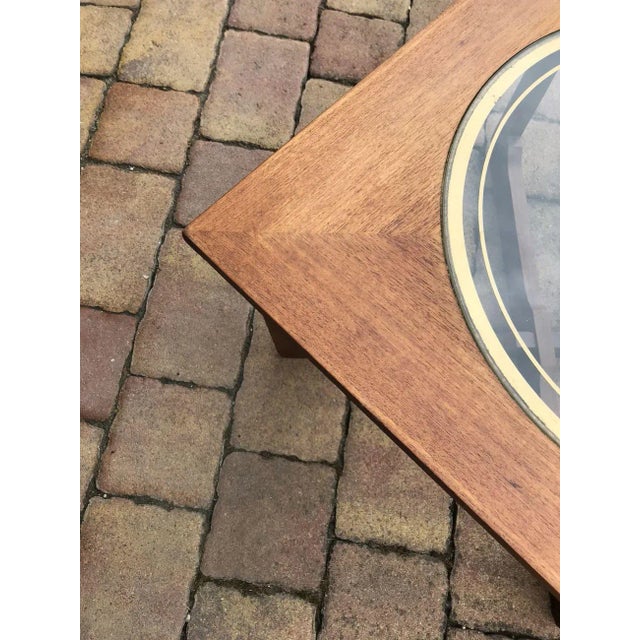 1960s Round Glass and Gold Astro Style Coffee Table, 1960s For Sale - Image 5 of 9