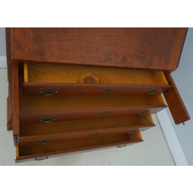 1980s Dr Dimes Cherry Secretary Slant Front Desk For Sale - Image 5 of 18