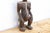 Traditional Antique Painted Idoma Seated Female Figure For Sale - Image 3 of 8