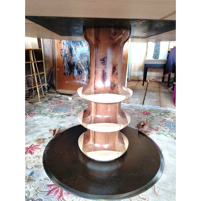 Early 21st Century Round Table with Turned Wooden Base from Jung, 2010s For Sale - Image 5 of 7