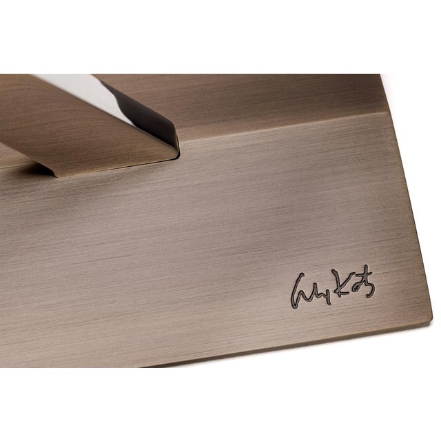 Alex Katz, 2019 – Ada 2 (Outline) Polished aluminum mounted to bronze base. Engraved signature and numbered at the base...