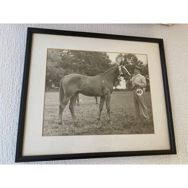 Black Early 20th Century Framed Equestrian Black and White Photo Signed by Listed Photographer Harry Freudy For Sale - Image 8 of 10