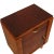 Very unique mid-century nightstand 1950s art deco, gio ponti attributable, in walnut and briar root on the door measure...