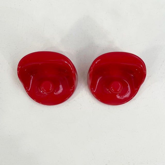 Modern Red Wall Hooks Gancio 4702 by Olaf Von Bohr for Kartell, 1970s, Set of 2 For Sale - Image 3 of 8