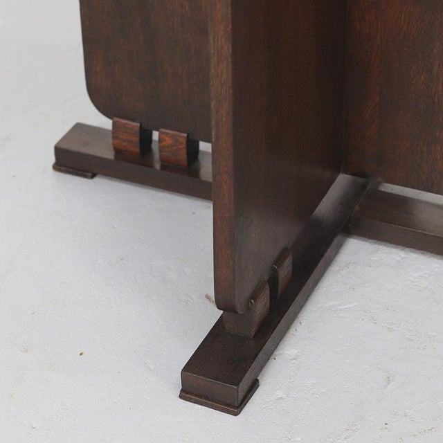 Brown Dutch Art Deco Side Table For Sale - Image 8 of 9