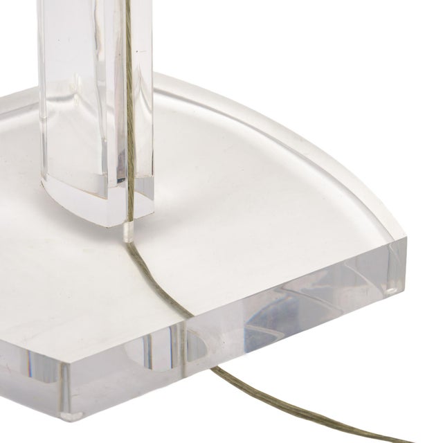 Vintage French Lucite Floor Lamp, Modern Style 1980s For Sale - Image 9 of 9