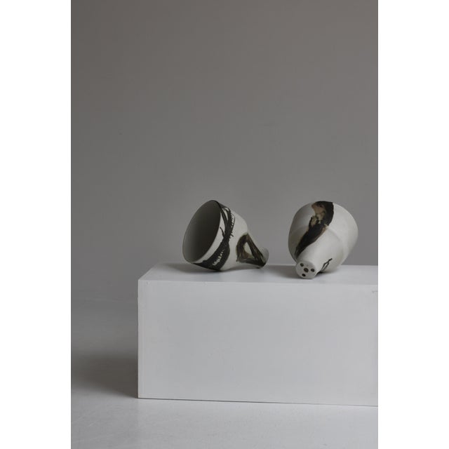 Danish Stoneware Light Glazing and Earth Colors Lamps by Kaare Klint attributed to Søholm, 1960s, Set of 2 For Sale - Image 15 of 16