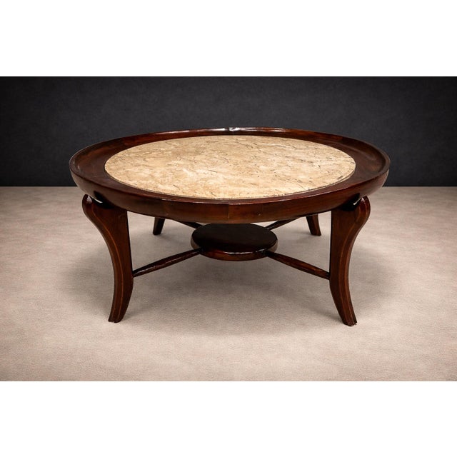 Maracanã Coffee Table in Rosewood & Travertine, Giuseppe Scapinelli, 1950s For Sale - Image 9 of 13