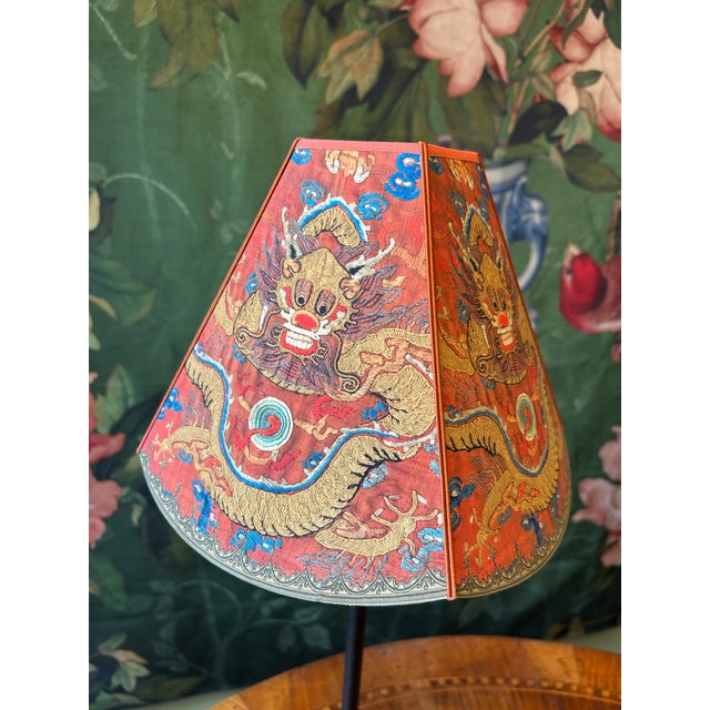 Dragon Lampshade Lamp For Sale - Image 3 of 4