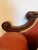 Antique Late Regency William IV Mahogany Settee in Clarence House Wool Stripe For Sale - Image 10 of 13