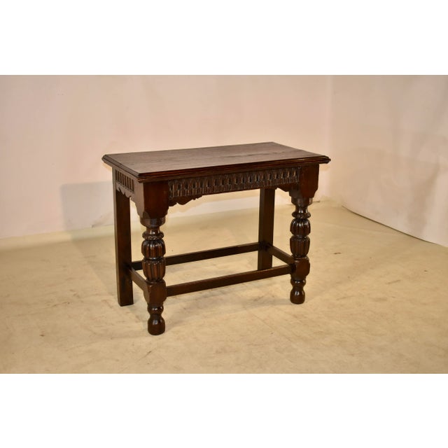 18th Century English Oak Console or Serving Table For Sale - Image 4 of 12