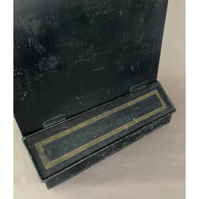 Mid 19th Century 1860’s, 19th Century Toleware Storage Bin, Hand-Painted Floral Decoration For Sale - Image 5 of 10