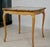 A one-of-a-kind French Louis XV–style game table, newly customized with an exceptionally beautiful powder-blue leather...