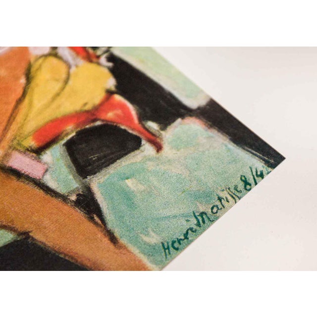 Abstract Henri Matisse Limited Signed “ Danseuse Assise.." Lithograph W/Frame For Sale - Image 4 of 6