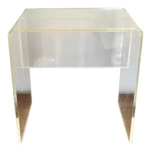 Mid 20th Century Lucite Waterfall Stool Side Table