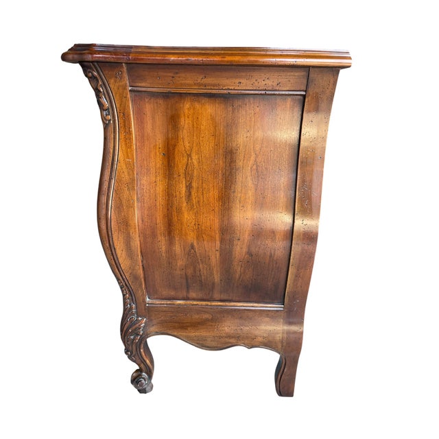 Wood John Widdicomb French Louis XV Carved Bombe Chest Dresser For Sale - Image 7 of 11