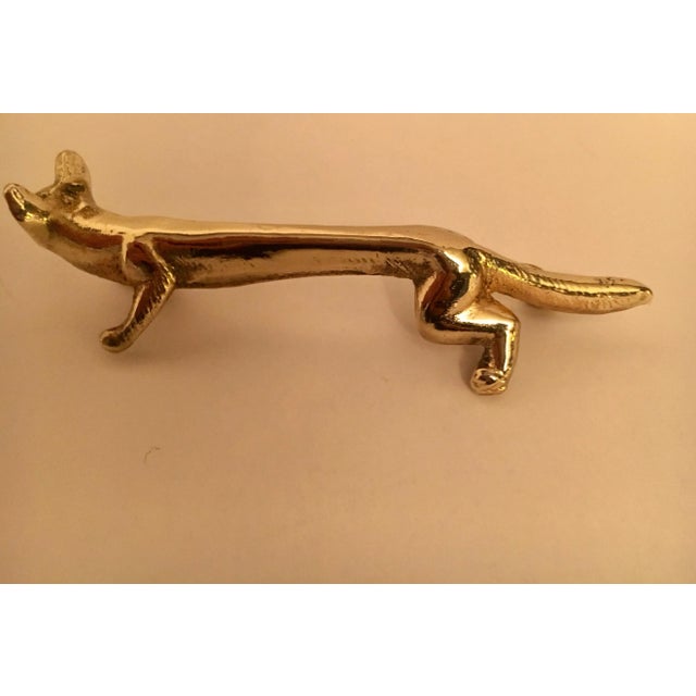 Set of Six Brass Fox Knife Rests For Sale In Los Angeles - Image 6 of 7