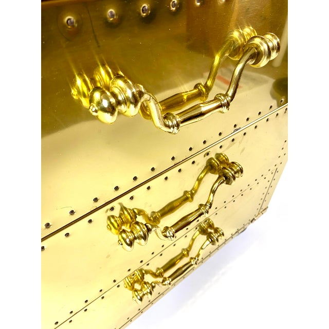 1970s 1970s Mid Century Sarreid Brass Cladded 3 Drawer Chest For Sale - Image 5 of 9