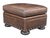 1960s 1960s Classic Pair of Brown Leather Ottomans With Brass Nailhead Trim For Sale - Image 5 of 14