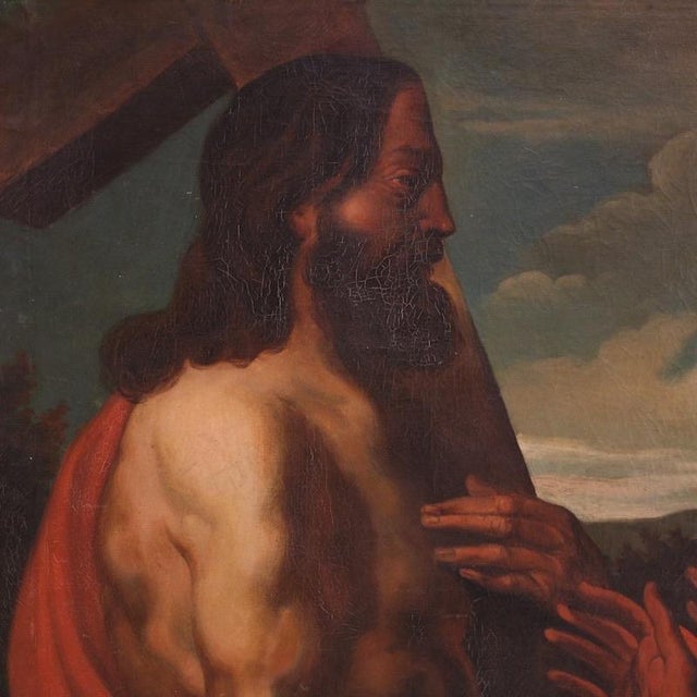 Flemish Artist, Christ Forgiving Penitent Sinners, 1860, Oil on Canvas For Sale - Image 6 of 13