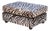 Late 20th Century Oversized Rrectangular Ottoman in Clarence House Italian Zebra Velvet For Sale