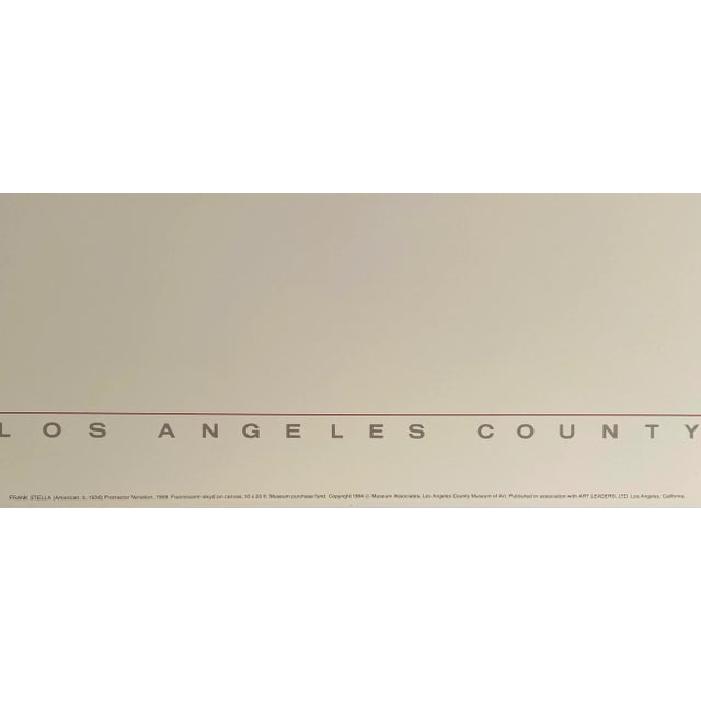 Contemporary 1980s Los Angeles County Museum of Art Frank Stella Exhibition Poster For Sale - Image 3 of 4