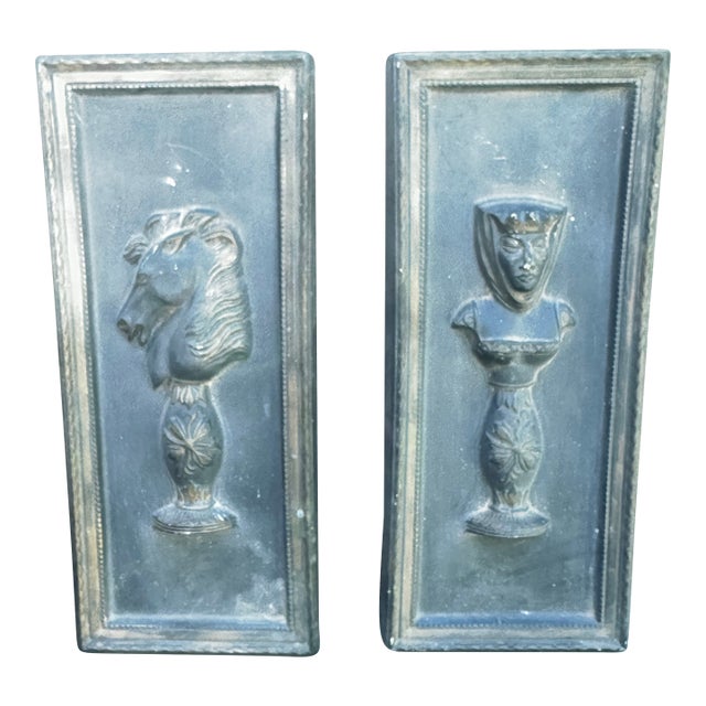 Neoclassical Ceramic Wall Plaques. For Sale