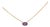 Amethyst Necklace in Solid 14k Gold – Oval 6x4mm Bezel Set Gemstone Pendant For Sale