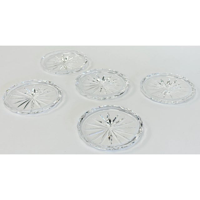 Mid 20th Century Vintage Waterford "Heritage" Cut Crystal Coasters, S/5 For Sale - Image 5 of 8