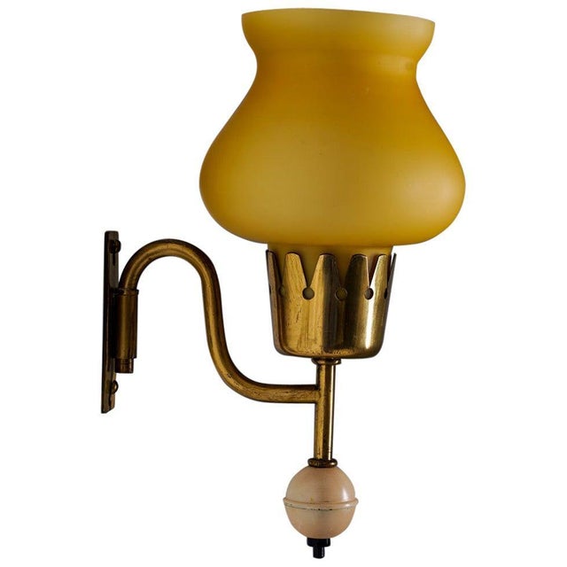 Cream Wall Lamp by Erik Tidstrand for Nordiska Kompaniet, 1950s For Sale - Image 8 of 8