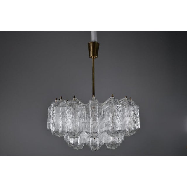 Ice Glass Chandelier from Kalmar, 1950s For Sale - Image 4 of 16