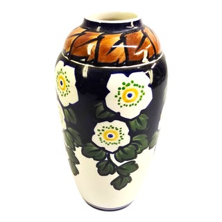 Vintage Danish Hand-Painted Stoneware Vase from Royal Copenhagen, 1920s For Sale
